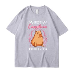 image-Cross-border independent station new summer cartoon cute Harajuku style printed cotton short-sleeved men's and women's T-shirt tops