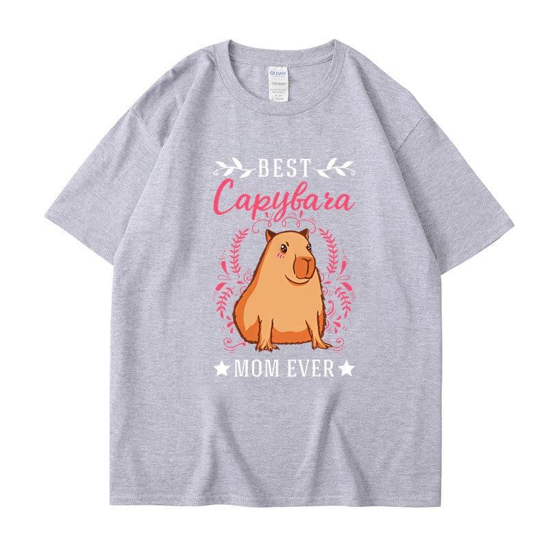 image-Cross-border independent station new summer cartoon cute Harajuku style printed cotton short-sleeved men's and women's T-shirt tops