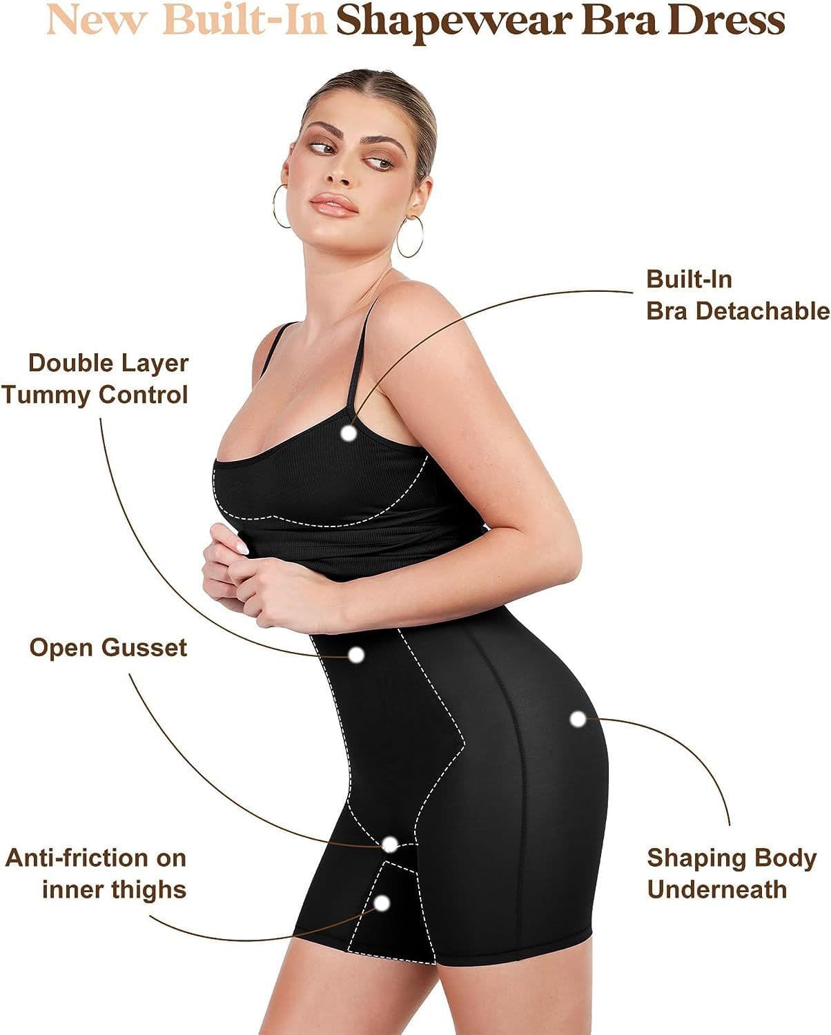 image-Beauty Club Modal Body Shaping Skirt - Black S