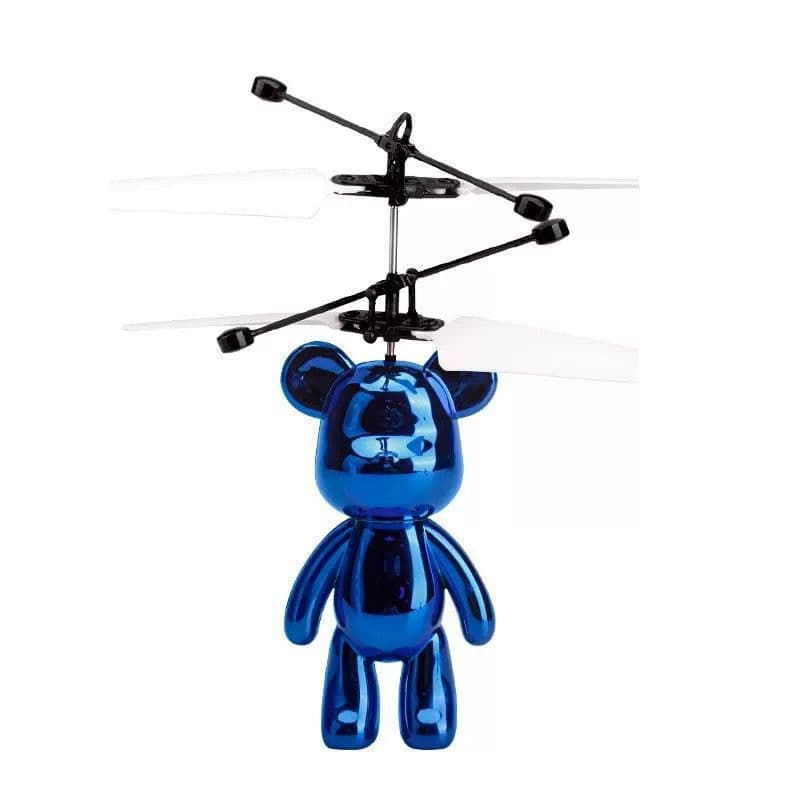 image-Cross-border new violent bear electroplating induction aircraft gesture suspension luminous flying bear anti-fall and smash-resistant helicopter