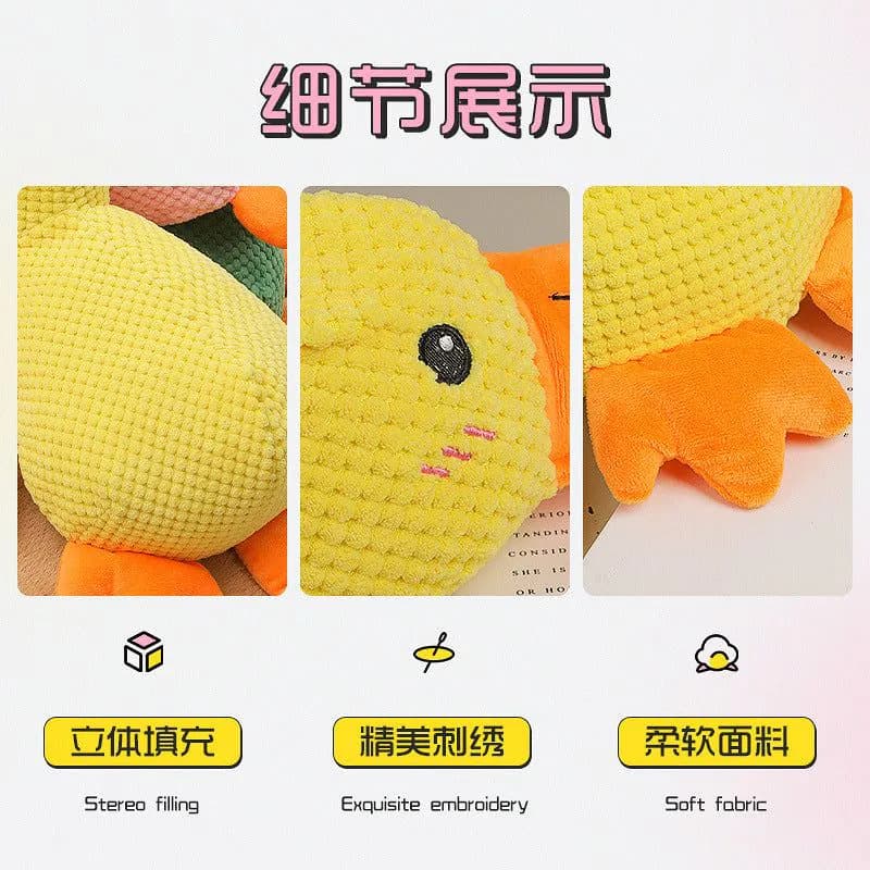 image-Plush Dog Chew Toy - Gray Goose Soft Puppy Toy