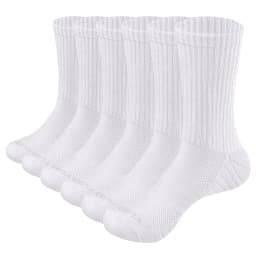 image-YUEDGE Combed Cotton Mid-Calf Sports Socks - Grey XXL