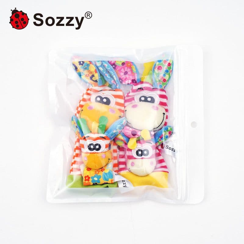 image-Sozzy Baby Rattle Socks Wrist Strap 0-1Y