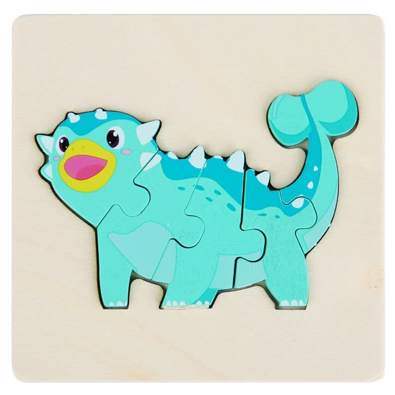 image-Wooden Geometric Puzzle Blocks - Ages 1-3