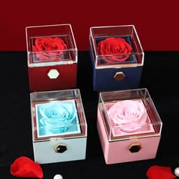 image-Creative Rotating Proposal Ring Box Rose Gold