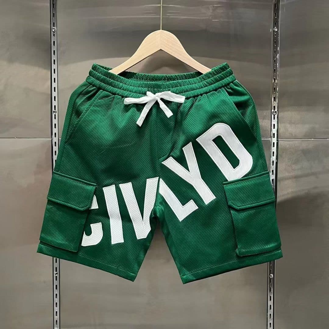image-Youth Casual Shorts White Cotton Blend