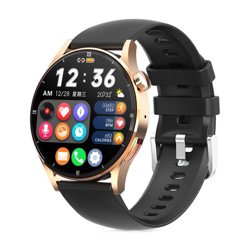 image-QS39 Smart Watch - Bamboo Steel Gold 1.32"