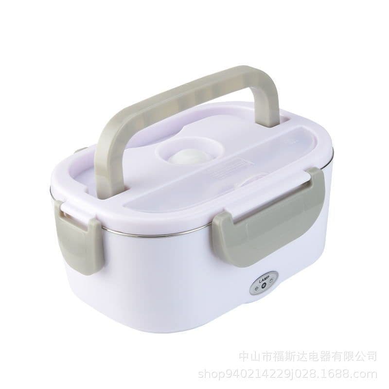 image-Car-Mounted Heated Lunch Box - Dual-Use, Portable, Insulated Mini