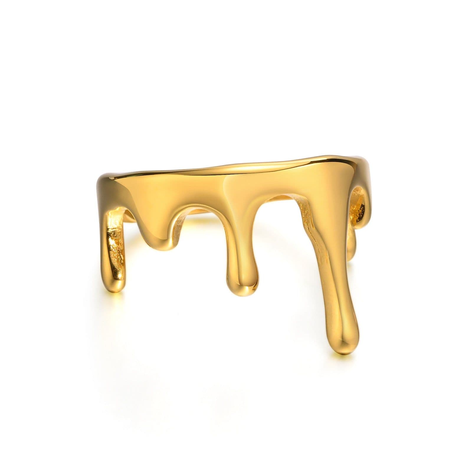 image-Huanmu Titanium Steel Ring Gold Geometric