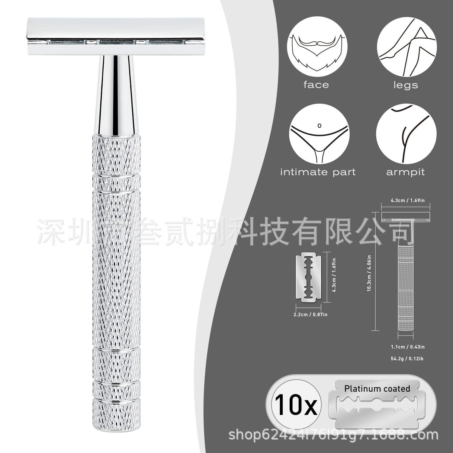 image-Jodial Double Edge Safety Razor - Reusable Unisex