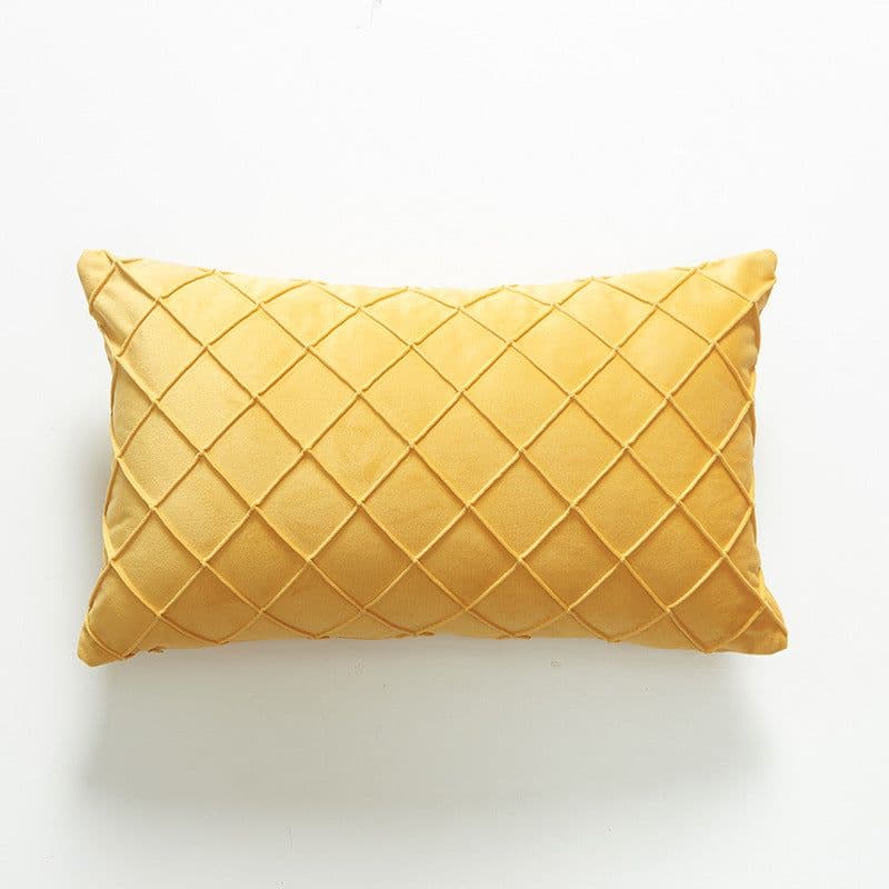 image-Dutch Velvet Plaid Waist Pillow Purple 30×50cm