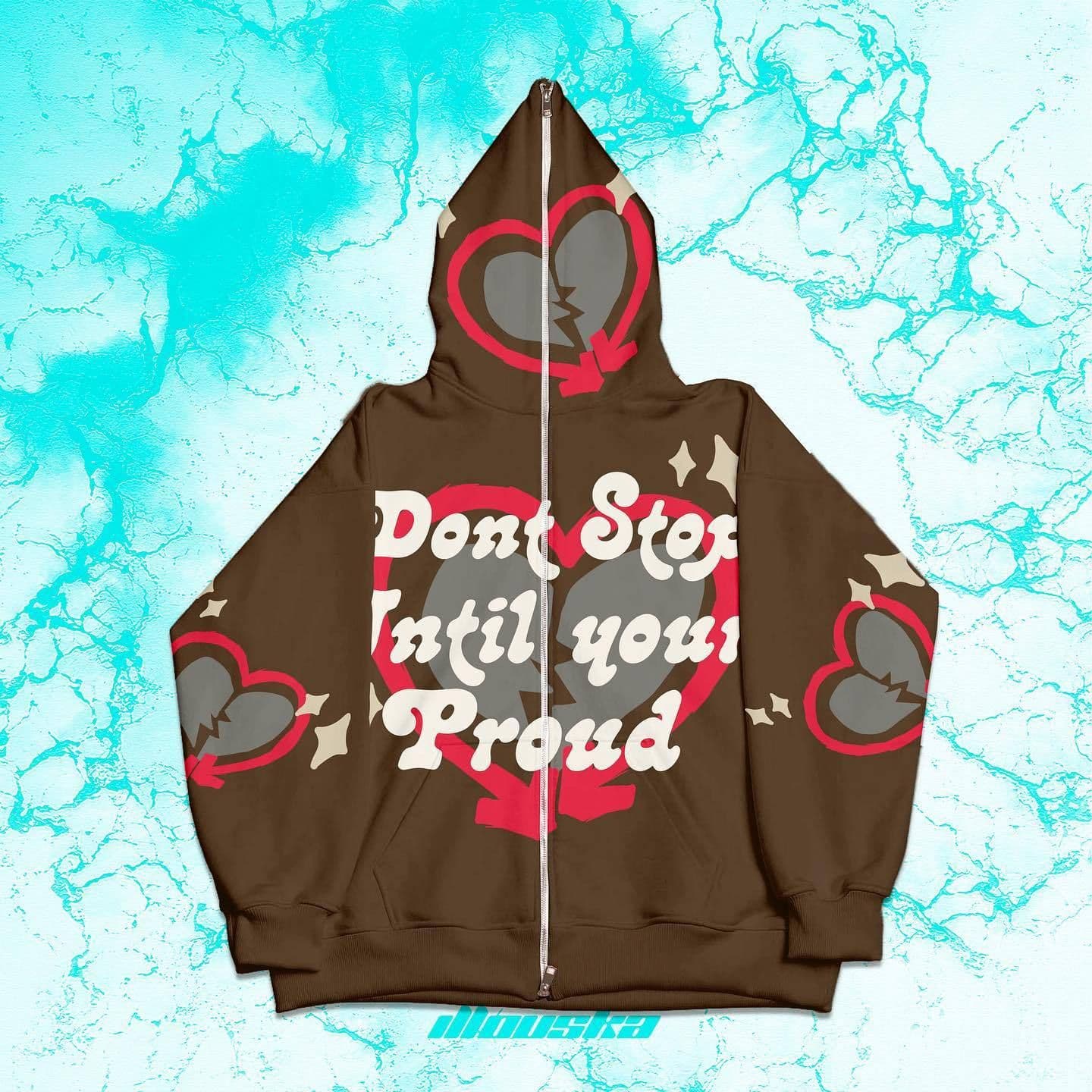 image-Zhongshan Millennium Y2K Hoodie - Yellow XXL Gothic Print Zipper