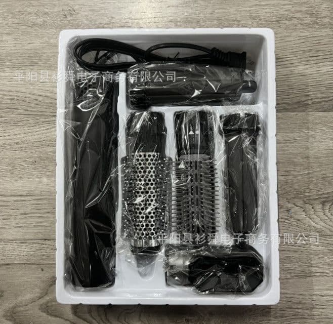 image-5-in-1 Hot Air Styling Comb Brush - Black