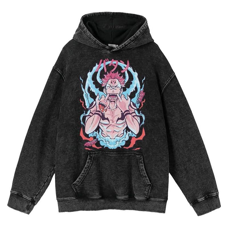 image-Cuifu Anime Sweatshirt - Black 5XL 100% Cotton Hooded Jacket