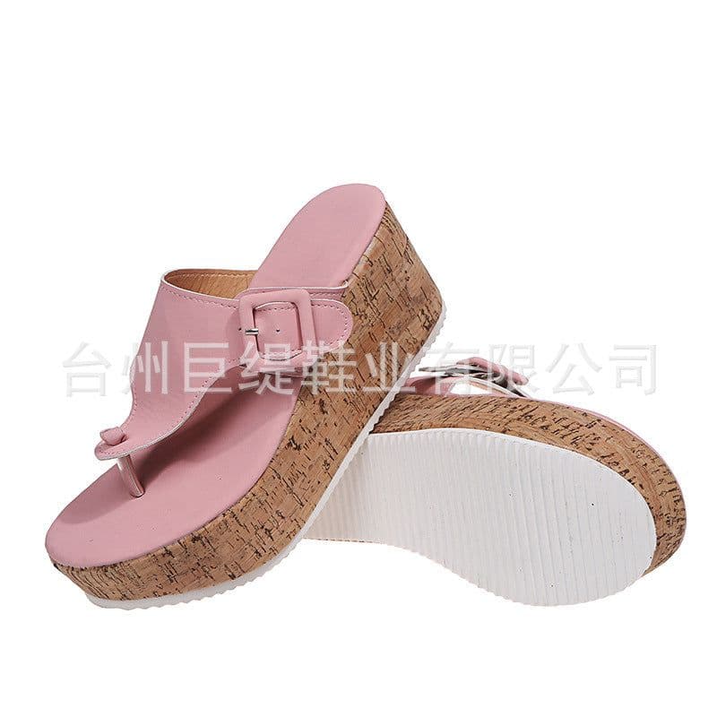 image-Giant Twig 2023 Pink Wedge Sandals 7.5CM - 43