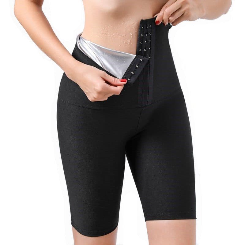 image-Women's High Waist Yoga Fitness Shorts - European & American Fit Sweat Pants