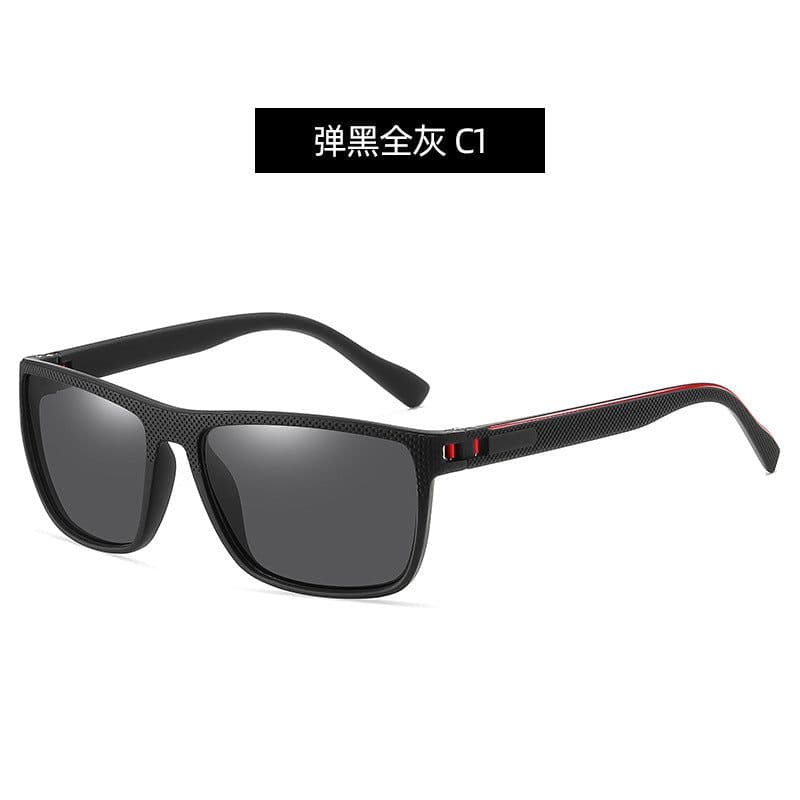 image-Polarized Sunglasses Men's Square Frame UV400 Black