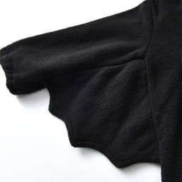 image-Children's Halloween Bat Costume Romper - Black Hooded Onesie