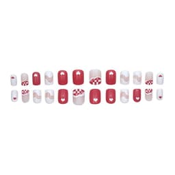 image-Summer fresh, sweet and cool style manicure, wearable nail pieces, French line blending, removable fake nail pieces, finished products wholesale