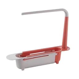 image-Sink Retractable Shelf Drain Basket Filter Dishwashing Rack