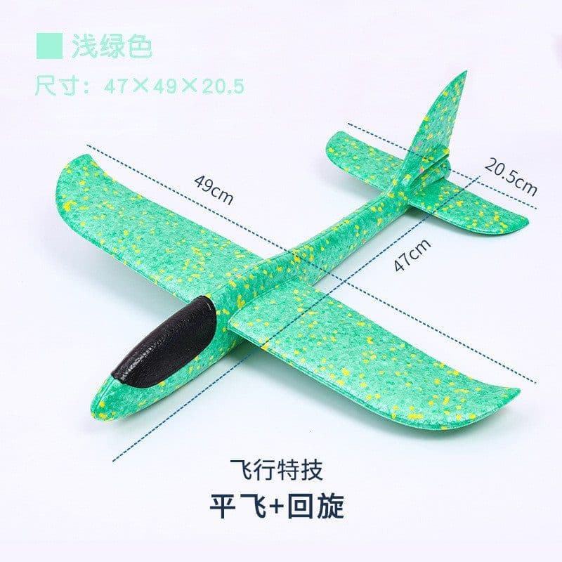 image-Foam Aircraft Throwing Glider - 48cm Orange DIY Outdoor Model for Kids 7-14