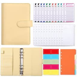 image-Macaron A6 Leather Notebook Budget Planner