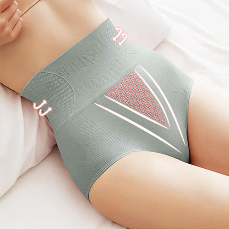 image-High-Waisted Panties Graphene Nylon Honeycomb Tummy Control