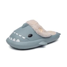 image-Shark EVA Cotton Slippers - Cream Unisex