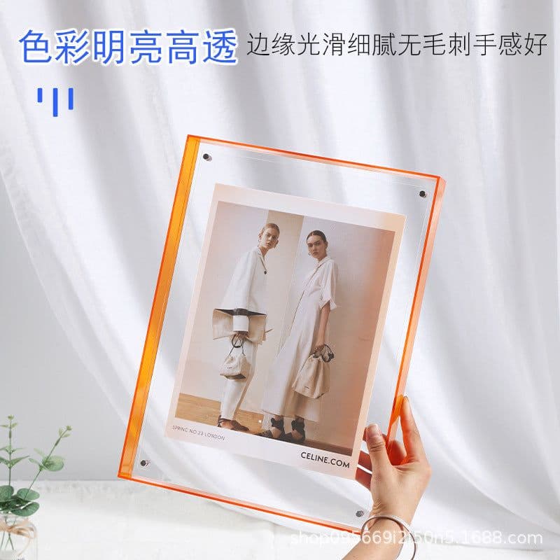 image-Acrylic Photo Frame - Table or Wall Mount
