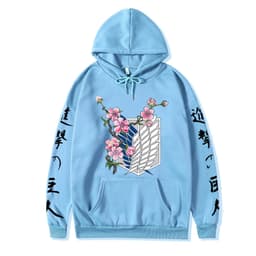 image-2021 couples wear autumn and winter new popular anime attack giant series illustration loose casual hooded sweater women
