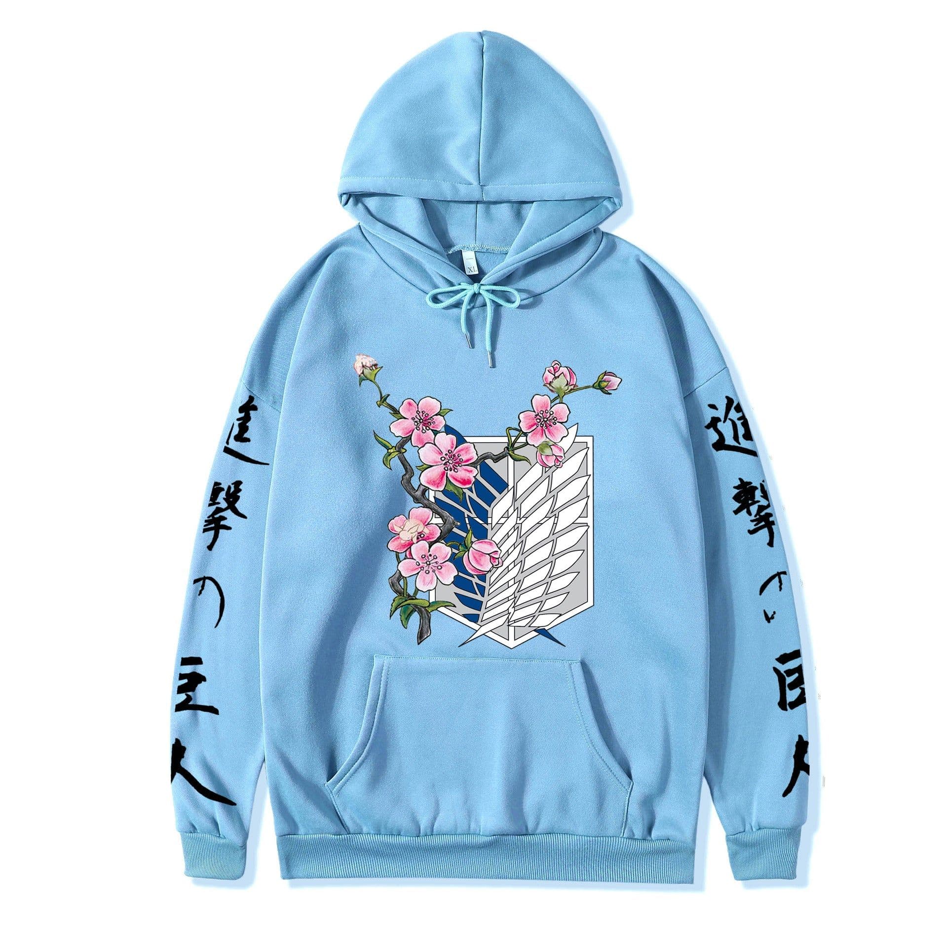 image-2021 couples wear autumn and winter new popular anime attack giant series illustration loose casual hooded sweater women