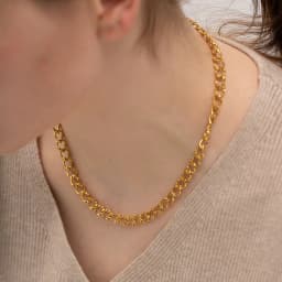 image-Cross-border 18K gold stainless steel thread chain long thick necklace women's all-match high-quality non-fading bracelet wholesale