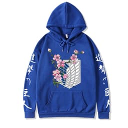 image-2021 couples wear autumn and winter new popular anime attack giant series illustration loose casual hooded sweater women