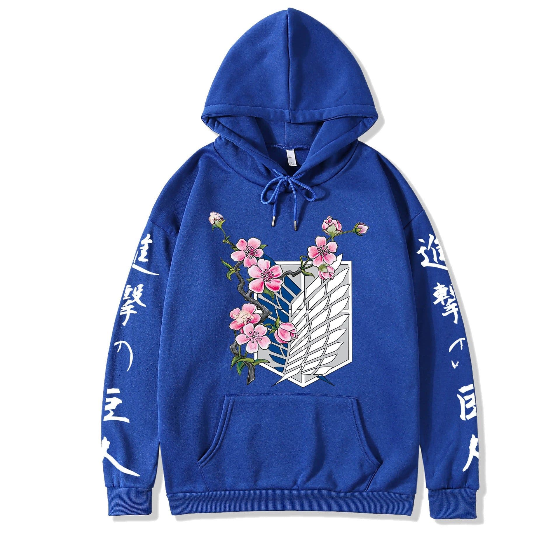 image-2021 couples wear autumn and winter new popular anime attack giant series illustration loose casual hooded sweater women