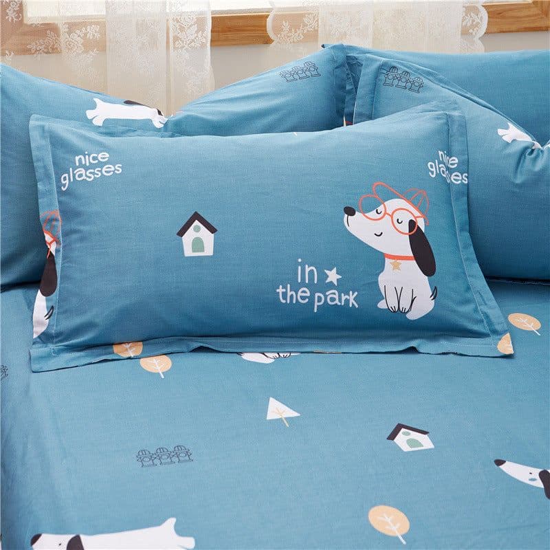 image-Spot Cotton Pillowcase - Cartoon Print Skin-Friendly