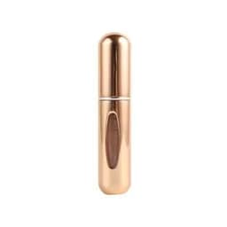 image-New portable 5ml mini self-pump perfume bottle bottom refillable spray bottle aluminum perfume empty bottle