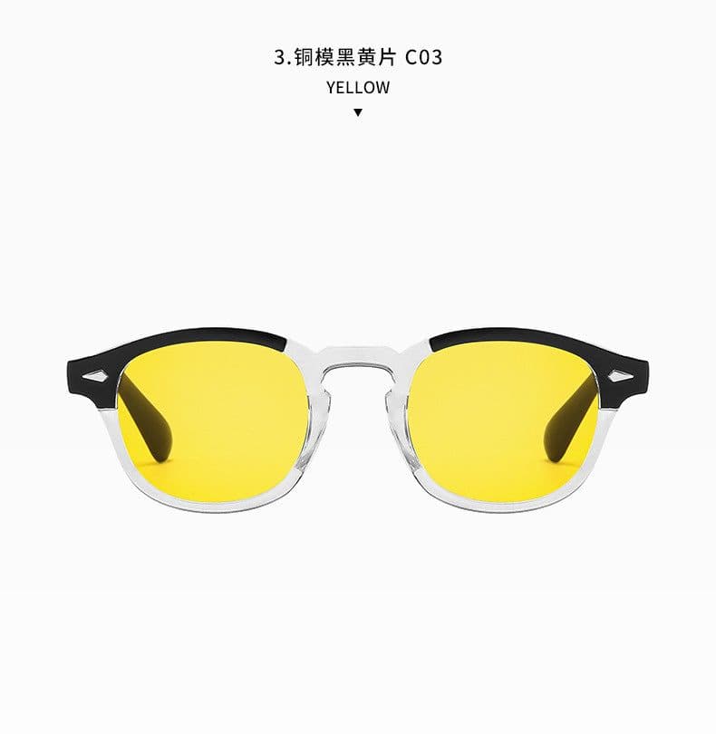 image-Cross-border European and American rice nail round sunglasses Ocean piece fashion sunglasses Pirate King Depp Depp sunglasses