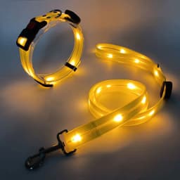 image-LED Pet Collar USB Charging - Nylon Black