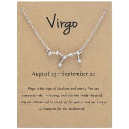image-Yulu 12-Constellation Diamond Necklace Alloy Clavicle Chain - Brown