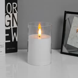 image-Zhu Sheng LED Candle - White Cylindrical Christmas LED Candle Set of 3