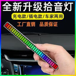 image-RGB Voice-Activated LED Strip Lamp 17-Key App Control Modern Design
