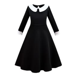 image-Cross-border American drama Addams Family Wednesday COS dress princess dress dark loli girl summer long dress