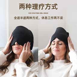 image-Cold Compress Eye Mask - Purple Gel Headgear
