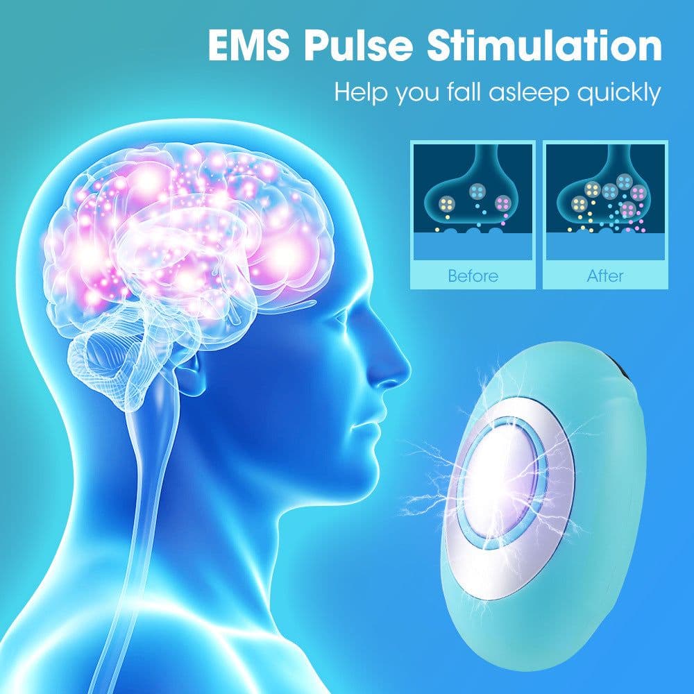 image-Rechargeable EMS Micro-Current Sleep Aid - Green 15 Gears LED Display