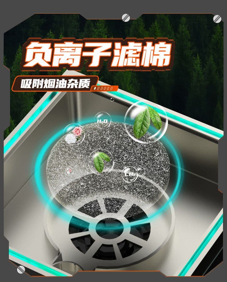 image-Intelligent Ashtray Air Purifier - Negative Ions, Classic Green, 50m³/hr