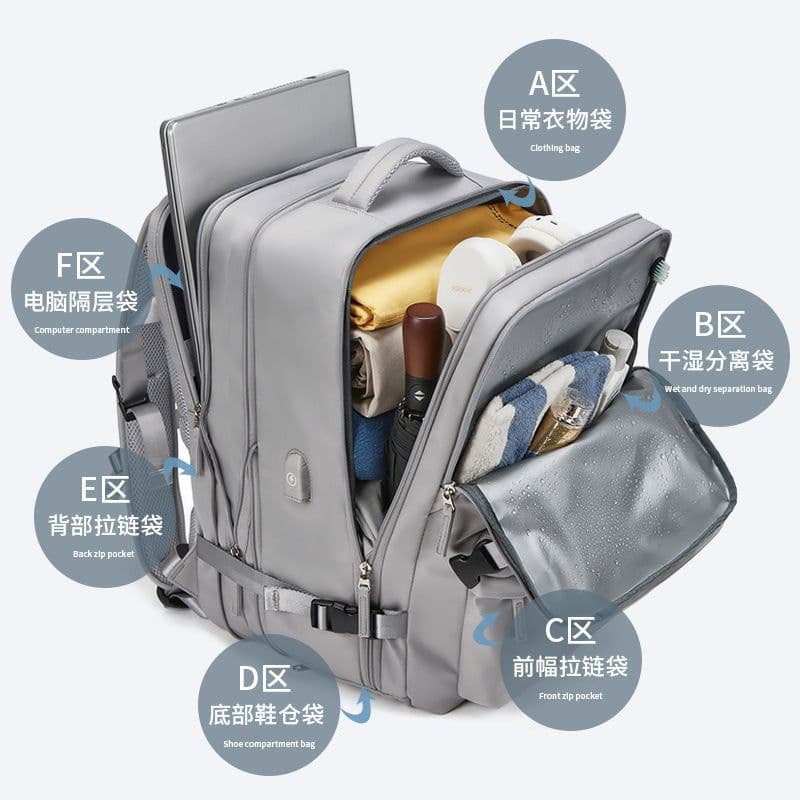 image-School bag boys backpack female college high school student backpack large capacity Korean version simple travel backpack