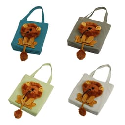 image-Canvas Pet Tote Bag - Light Green Animal Print