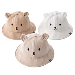 image-Baby Fisherman Hat Cotton - Brown Bear 45-48CM