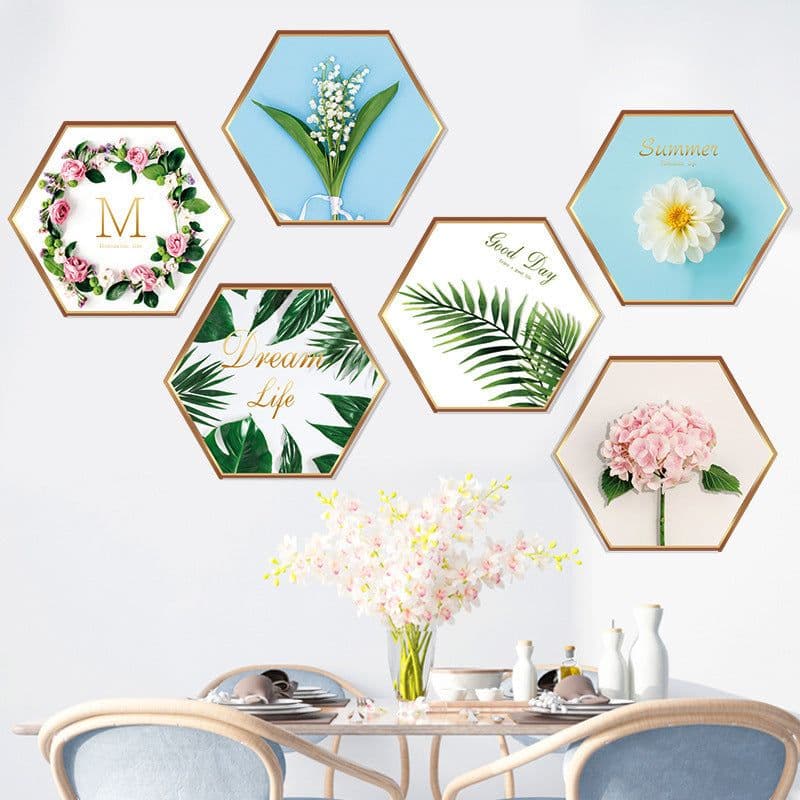 image-PX 60x90 PVC Waterproof Wall Sticker - Green Plant Decor for Bedroom