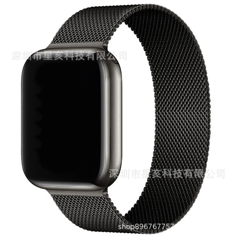 image-Apple Watch iWatch Ultra Milanese Magnetic Strap - Stainless Steel Brown 42mm